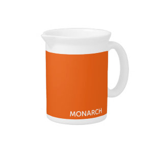 Monarch butterfly orange color name beverage pitcher