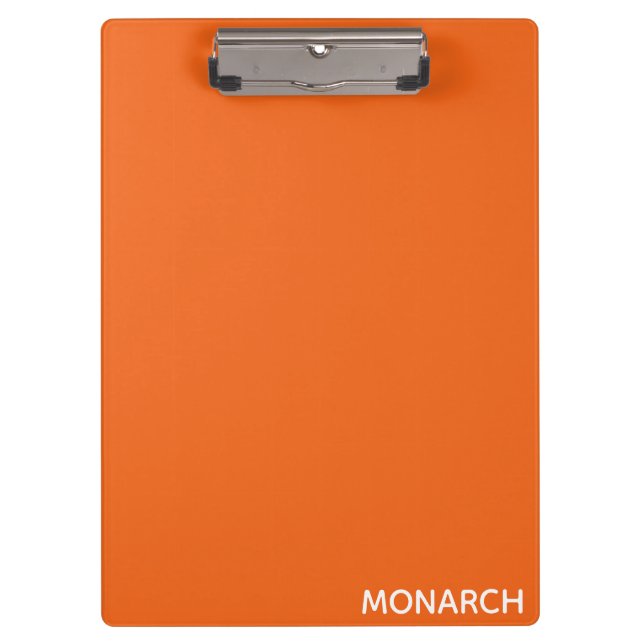 Monarch butterfly orange color name clipboard (Front)