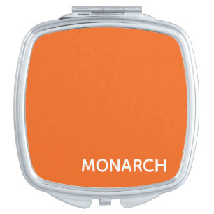 Monarch butterfly orange color name compact mirror