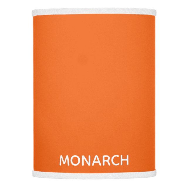 Monarch butterfly orange color name lamp shade (Front)