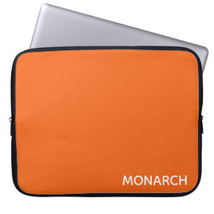 Monarch butterfly orange color name laptop sleeve