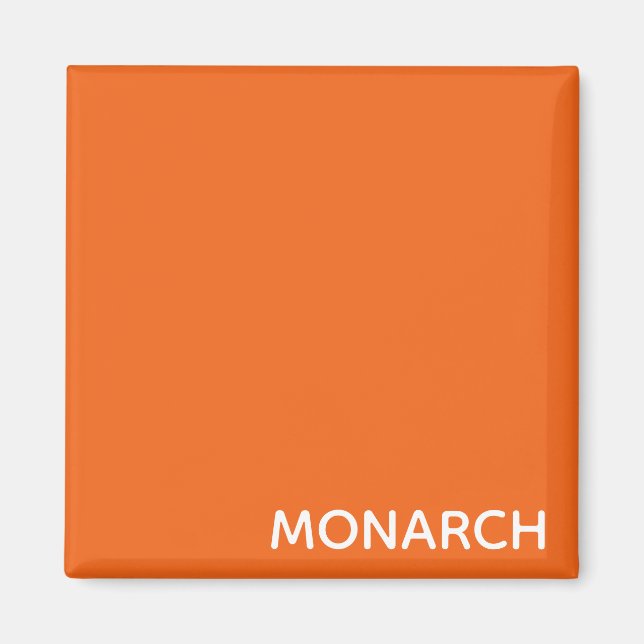 Monarch butterfly orange color name magnet (Front)