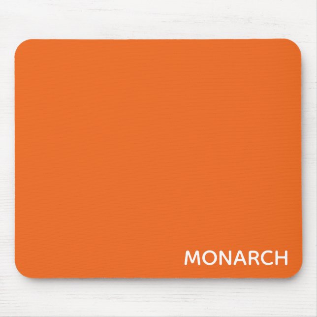Monarch butterfly orange color name mouse pad (Front)