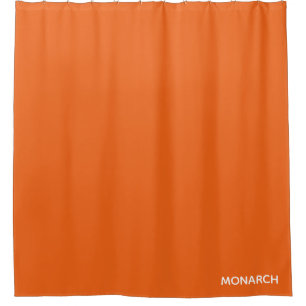 Monarch butterfly orange color name shower curtain