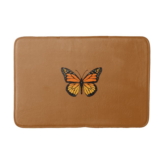 Monarch Butterfly Original Bathroom Mat (Front)