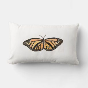 Monarch Butterfly Painting Throw Pillow