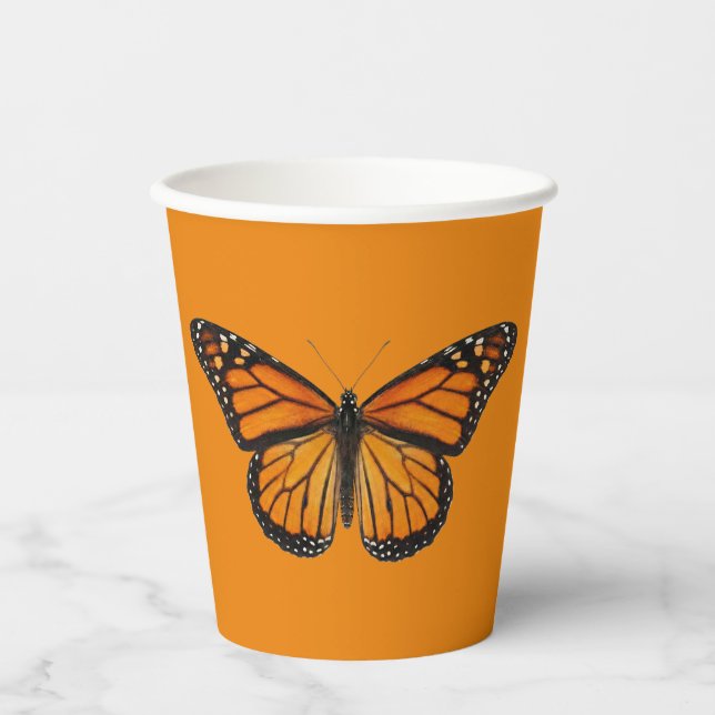Monarch Butterfly Paper Cups (Front)