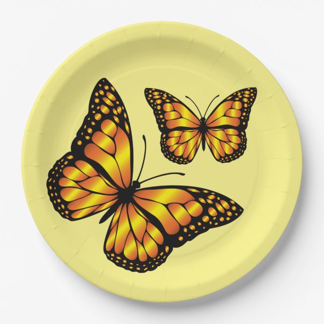 MONARCH BUTTERFLY PAPER PLATES (Front)