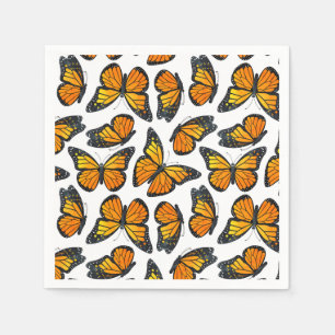 Monarch Butterfly Pattern Napkins
