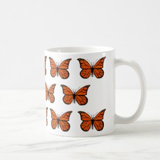 Monarch Butterfly Pattern on Classic Mug