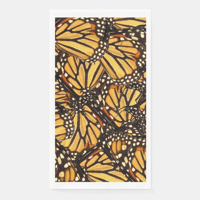 Monarch Butterfly Pattern Paper Guest Towel