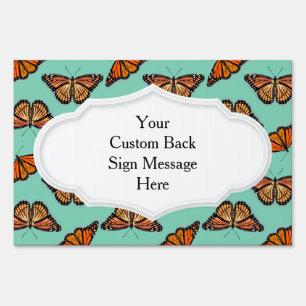Monarch Butterfly Pattern Yard Sign