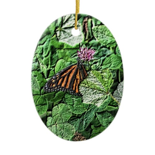 Monarch Butterfly Pencil Drawing Nature Ornament