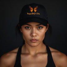 Monarch Butterfly Personalized Black Hat