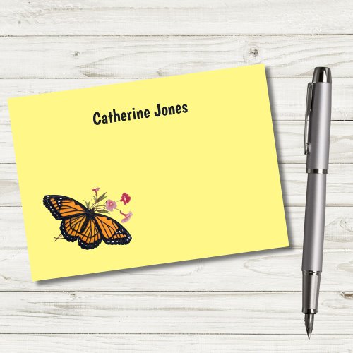 Monarch Butterfly Personalized Kids Notes