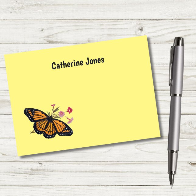 Monarch Butterfly Personalized Kids Notes (Our beautiful historic Monarch Butterfly can make it a pleasure to jot down notes!)