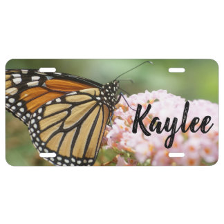 Monarch Butterfly Personalized Name License Plate