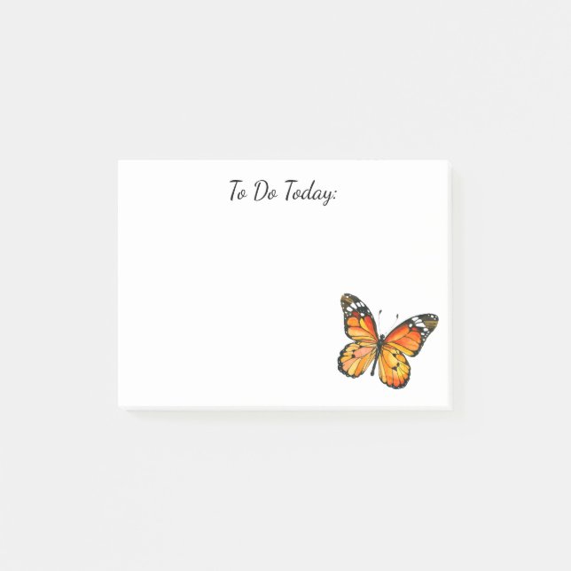 Monarch Butterfly Personalized Post it Notes (Front)