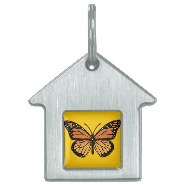 Monarch Butterfly Pet ID Tag (Front)