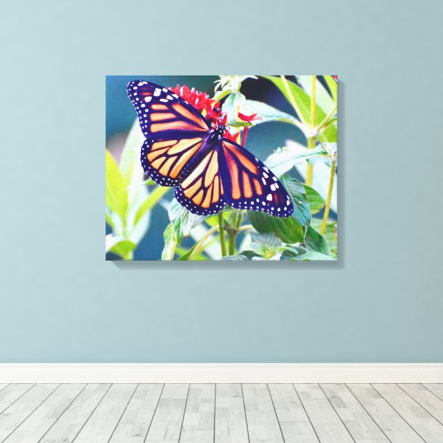 Monarch Butterfly Photography Wall decor Canvas (Insitu(Wood Floor))