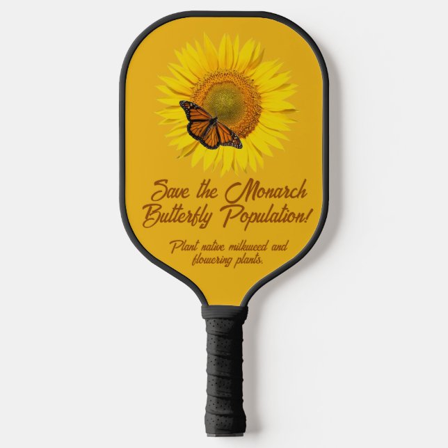 Monarch Butterfly Pickleball Paddle (Front)