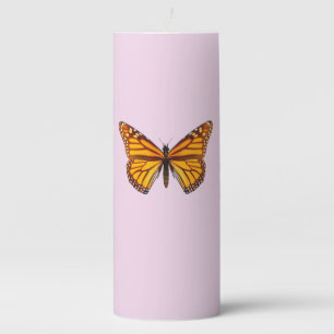 Monarch Butterfly Pillar Candle