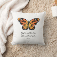 Monarch Butterfly Pillow God is within her
