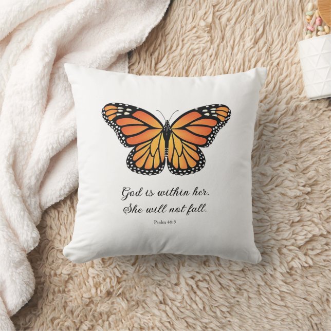 Monarch Butterfly Pillow God is within her (Blanket)