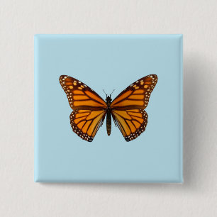 Monarch Butterfly Pinback Button
