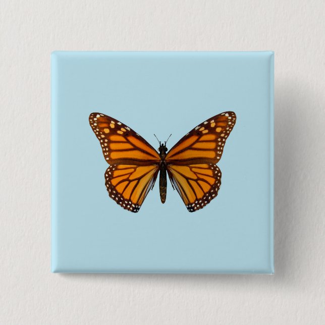 Monarch Butterfly Pinback Button (Front)