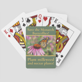 Monarch butterfly playing cards