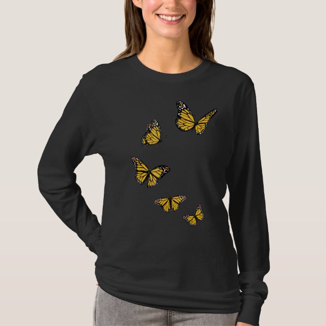 Monarch Butterfly Pocket T Women Monarch Butterfly T-Shirt (Front)