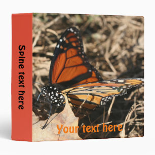 Monarch Butterfly Posing Nature Personalized 3 Ring Binder