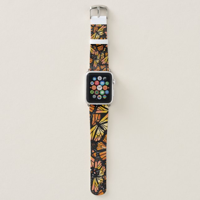 MONARCH BUTTERFLY PRETTY PATTERN by Slipperywindow Apple Watch Band (Front)