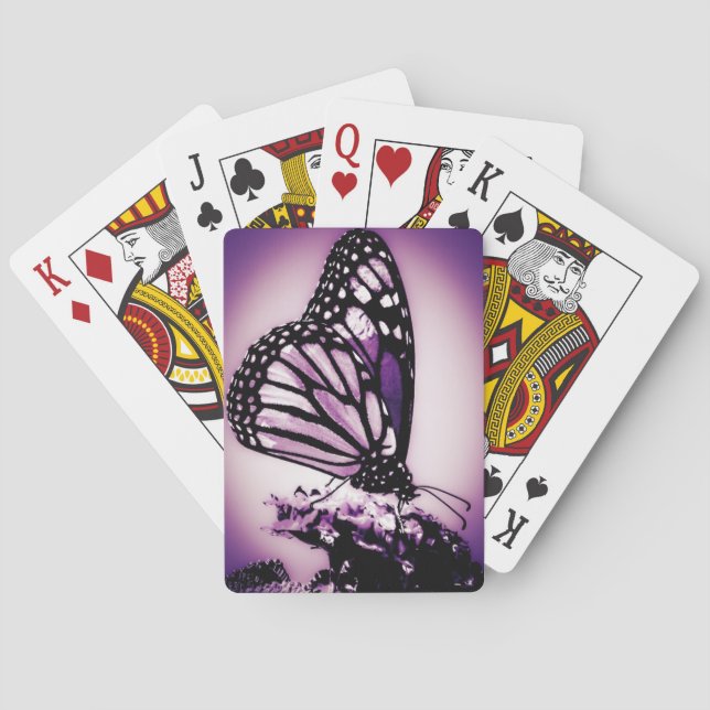 Monarch Butterfly, Purple Poker Cards (Back)