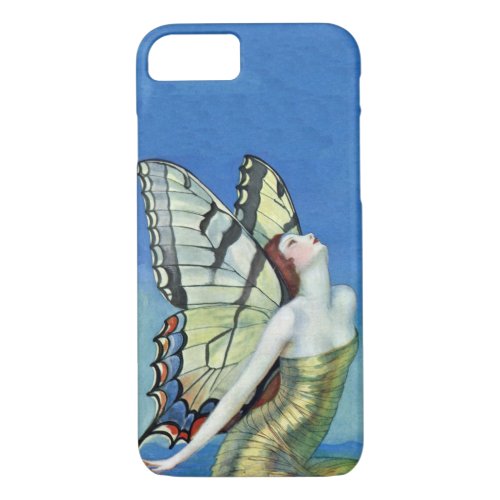 Monarch Butterfly Red Hair Vintage Fairy iPhone 87 Case
