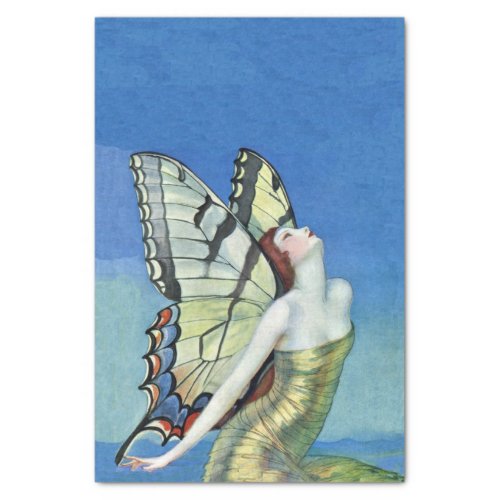 Monarch Butterfly Red Hair Vintage Fairy Tissue Paper