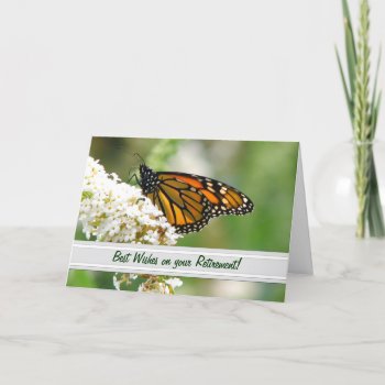 Monarch Butterfly Retirement Card By Elaine by Koobear at Zazzle