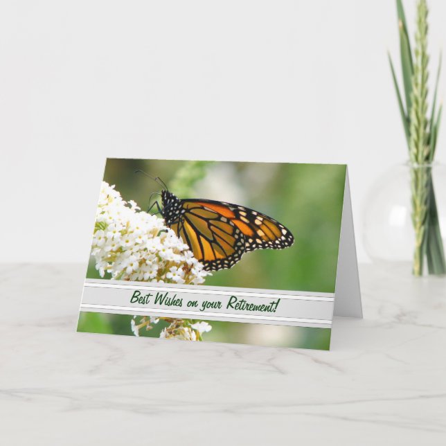 Monarch Butterfly Retirement Card by Elaine (Front)