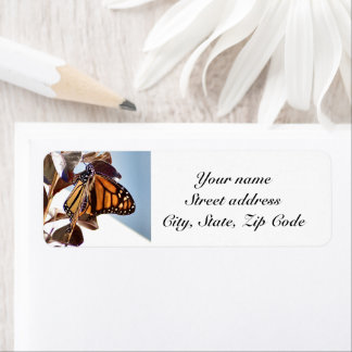 Monarch Butterfly return address label Personalize