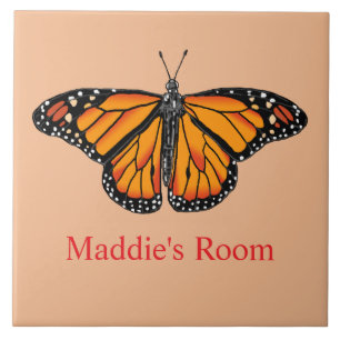 Monarch butterfly Room Sign Ceramic Tile