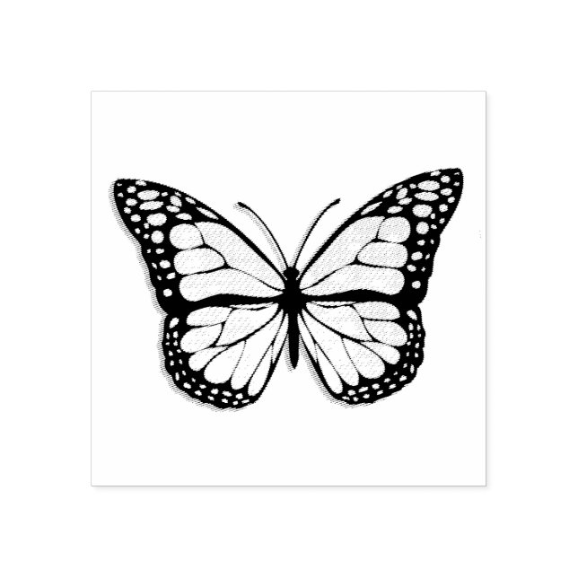 Monarch Butterfly Rubber Stamp (Imprint)