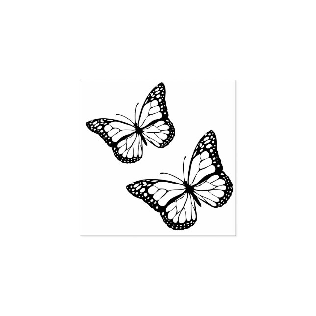Monarch Butterfly Rubber Stamp (Imprint)