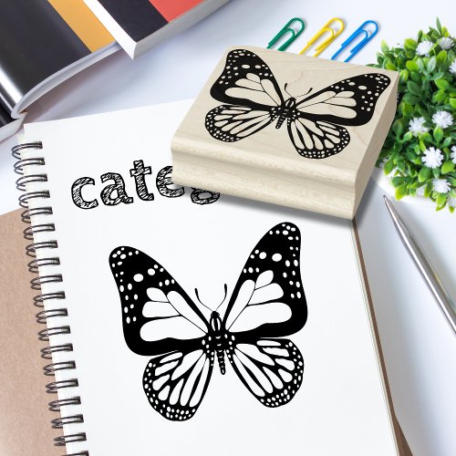 Monarch Butterfly Rubber Stamp