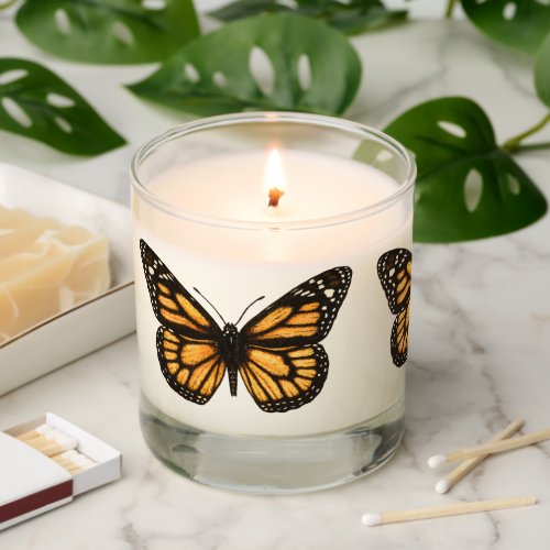 Monarch butterfly scented candle