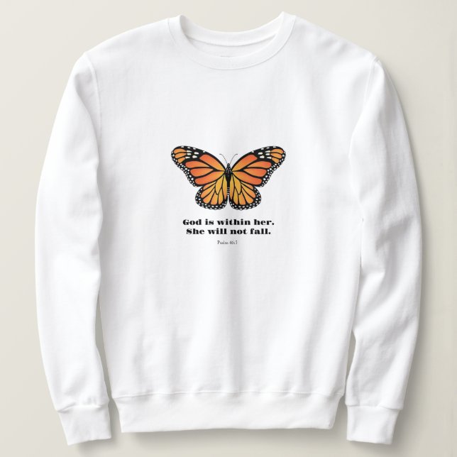 Monarch Butterfly shirt God is within her (Design Front)