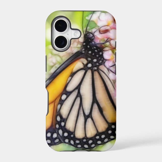 Monarch Butterfly Sipping Nectar Iphone Case (Back)