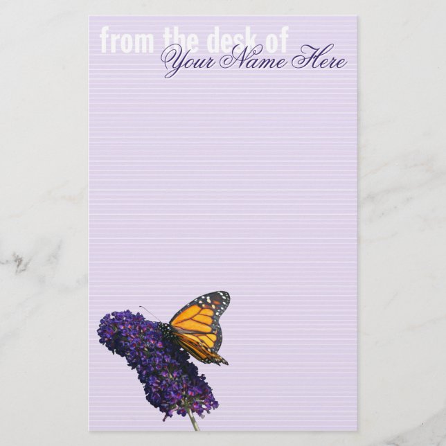 "monarch butterfly" stationery (Front)