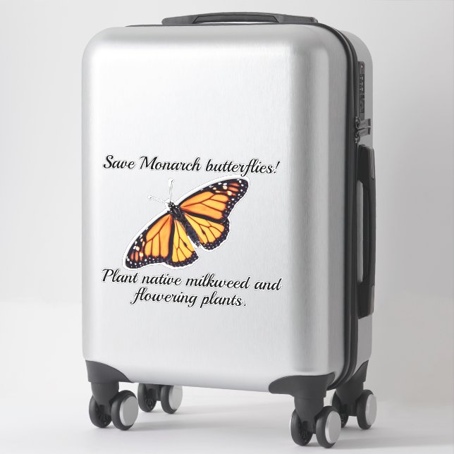 Monarch butterfly sticker (Suitcase)
