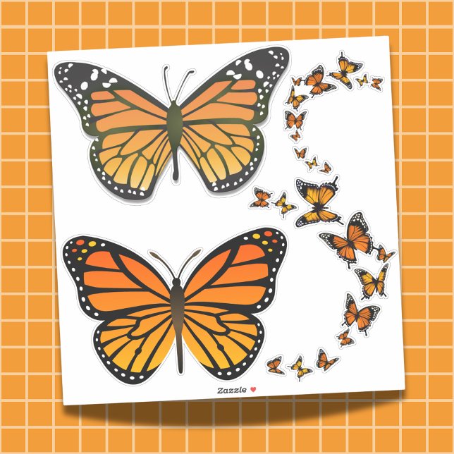 Monarch Butterfly Sticker Collection  (Monarch Butterfly Sticker Collection)